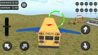 flying Bus, flying school Bus, kids play video
