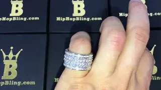 Triple Princess Cut Bling Bling Ring | Hip Hop Jewelry that Shines