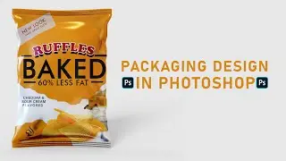 How to Basic Packaging Design in Adobe Photoshop (shape tools -path stroke -box template design)