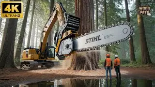 Monster Chainsaw vs. Ancient Giants &ndash; The Most Savage Tree Felling Ever Caught on Camera! #1