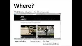 Yike Bike video with energy and CO2 measurements. By Gregers Reimann, Kuala Lumpur, Malaysia