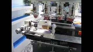 Four color shuttle pad printer with servo system