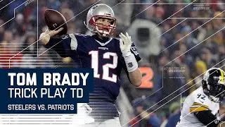 Tom Brady Hits Hogan for TD on Flea Flicker! | Steelers vs. Patriots | AFC Championship Highlights