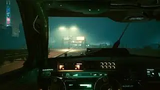 Cyberpunk 2077 Test Video - Relaxing short drive into Night City
