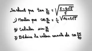 Mathématiques  Calcul trigonométrique exercice2 TC BIOF الجذع المشترك  رياضيات