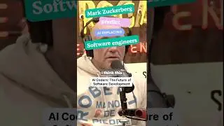 Mark Zuckerberg predicting AI with replace Software Engineers, on Joe Rogan show #joerogan #meta