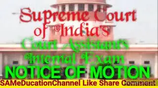 NOTICE OF MOTION #court #supremecourt #judicial #constitutional