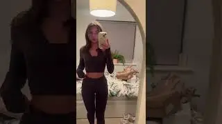 Trendy Mirror Selfie: Stylish Outfit#Fashion #MirrorSelfie #AthleticWear #Style