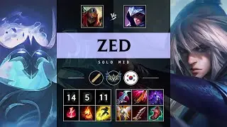 Zed Mid vs Talon: Godlike - KR Challenger Patch 14.24