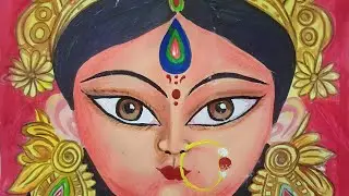 man Durga  acrylic colour drawing pencil drawing video live
