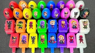Marvel Slime Surprise Eggs 🍭 Spider Man, Hulk, Superman Clay Figures | Satisfying ASMR Slime