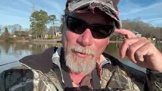 Waiting on a Big Un!  Catfishing the Catawba in January.