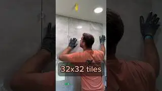 Master Bathroom Remodel: Tile Shower: Installing Big Tiles
