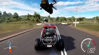 forza horizon 3 racing against a helicopter - close race