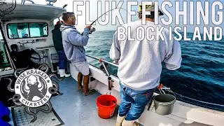 Open Boat Fluke Fishing Block Island RI on Wise Kraken Charters