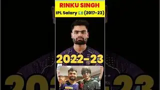 Rinku Singh IPL Salary 💵( 2017-2023 ) Rinku Singh Total Networth ! #ipl #shorts #rinku #cricket
