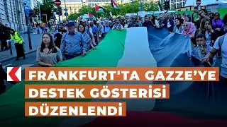 Frankfurt'ta Gazze&rsquo;ye destek g&ouml;sterisi d&uuml;zenlendi