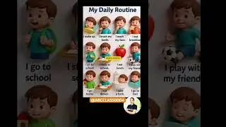 My Daily Routine | Easy English for Kids | Daily Habits #mydailyroutine #habits #kids #shorts