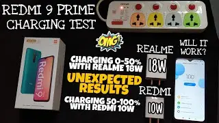 Redmi 9 Prime 0-100% Charging Test with 18w and 10w Chargers - Unexpected Results🤯