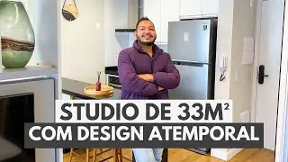 Studio de 33m&sup2; com design atemporal | Lado a Lado Arquitetura