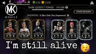 Lucky I Beat Them 🥰 | Fatal Dark Queen&rsquo;s Tower Battle 195. MK Mobile