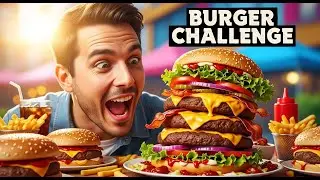 Burger Challenge &ndash; Kaun Khayega Sabse Zyada? 😂 | Funny Village Challenge | AKZ Films