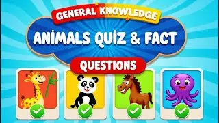 Can You Answer These Mind-Blowing Animal Questions?🧠For Smart Kids! #animals #learning #gk #gkquiz