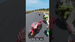 Big crash at Jerez on moto go game #motogp #crash #jerezgp