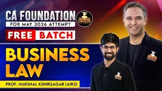 CA Foundation Business Law | Sales of Goods Act | 3.1 | L 2 | May 2026 | Prof. Harshal Sir (AIR-2)