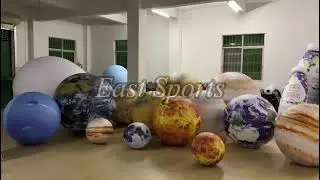 Inflatable planet balloon with light for outdoor decoration#advertisinginflatables #party #balloons