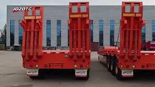 3-Axle FUWA Axles Lowbed Semi Trailer Steel Material Heavy Duty Truck Trailer with 30T-100T Capacity