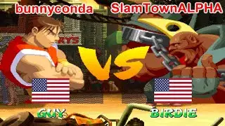 Street Fighter Alpha 2 - bunnyconda vs SlamTownALPHA FT10