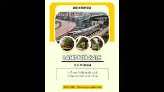 Land for Sale | KR Puram | Commercial Zone | Property for Sale | Bangalore | Move-In Properties