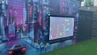 Cityscape Mural X Outdoor Cinema | Projector On