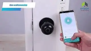 Electric Smart Handle Lock Aluminum Alloy Round Door Knobs Rotation  Door Knob With Key