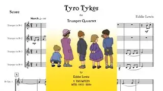 Easy Trumpet Quartet: Tyro Tykes [SCORE] by Eddie Lewis