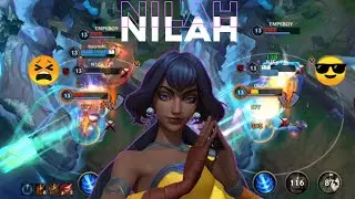 Nilah wildrift gameplay | new broken champion patch 4.3(build and rune)