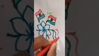 7&times;4 dots flag kolam | independence day special flag kolam | beginners kolam