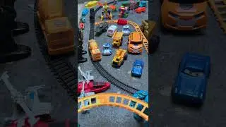 Send it!! Train and Mixer Truck #modelrailroad #railway #train #funny #shorts #mixertruck