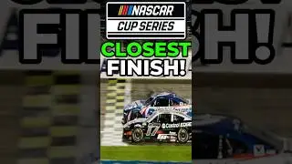 The CLOSEST Finish In NASCAR Cup Series History! #nascar #shorts #cars #fyp #trending