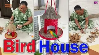 Waste Coconut Shell Birds House 🥥 🥥 Eco-Friendly  #recycling #shell #house #diy