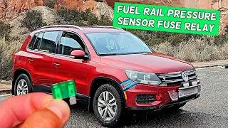 VW TIGUAN Fuel Rail Pressure Sensor Fuse Relay Location Replacement 2008 2009 2010 2011 2012 - 2017