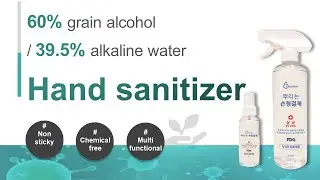 60% grain alcohol, 39.5% alkaline water for Hand sanitizer, Non Sticky, Chemical Free,Multi Function