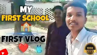 My First Vlog And My First School ❤️ | LKG To 8th Memories | School Visit Vlog