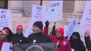 Uber drivers turn off the app and protest
