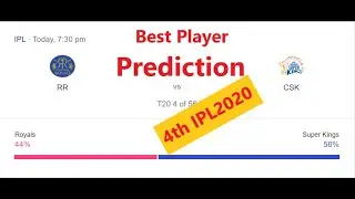 BEST Player Prediction for 4th Match RR vs CSK IPL2020 by DsK | RajasthanRoyalsChennaiSuperKings
