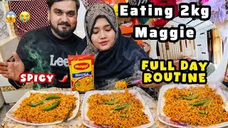 My Desi Spicy Maggie Recipe🤤 Shadi Se Pele Ki Dresses Wear Kari😍Special Lunch For My Hubby 😘