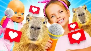 The Capybara song for kids! Kids sing, play, and have fun with baby dolls and toys for kids.