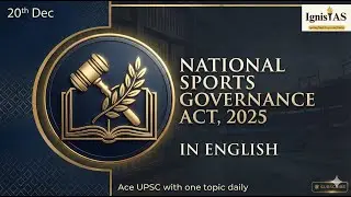 National Sports Governance Act 2025 !!20th Dec!!#upsc2026strategy #sports #olympics