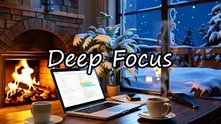 Deep Focus Music Fireplace Session 🔥 Warm Ambient Sounds for Serious Work & Study